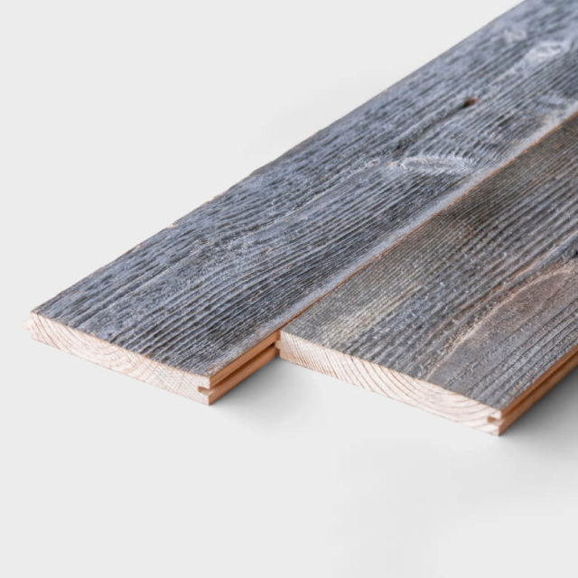 Weathered sun burned boards with T&G
